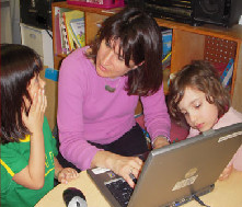 Children in class with teacher